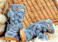 Как связать сапоги спицами?